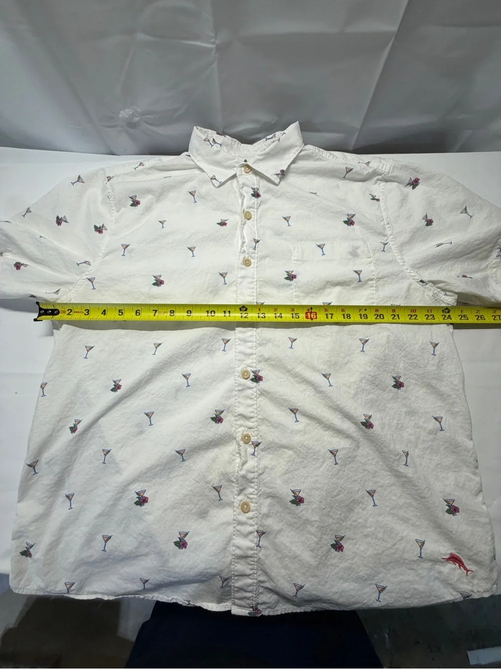 Tommy Bahama Men's Short Sleeve White Cocktail Hawaiian Shirt Size XL - Picture 7 of 9